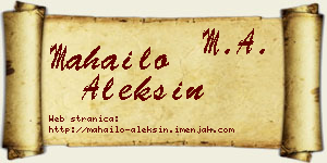 Mahailo Aleksin vizit kartica